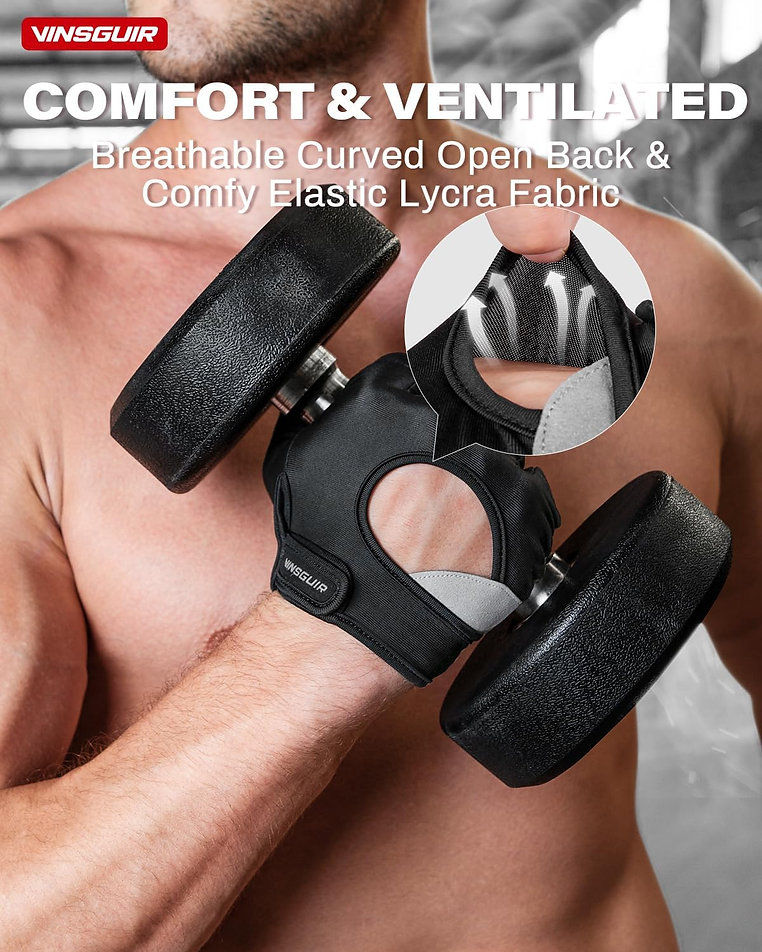 VINSGUIR Workout Gloves for Men and Women, Weight Lifting Gloves with Excellent
